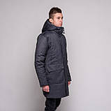 Чоловіча зимова куртка Brioni, сірого кольору., фото 9