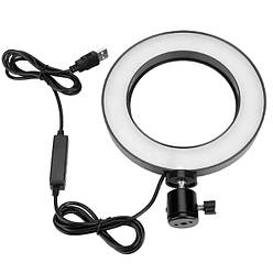 Кільцева світлодіодна лампа USB Ring Fill light 7325, 16 см, білий світ