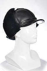 Шапка з овчини та шкіри натуральна