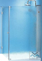 Стеклянная штора на ванну угловая 7047 70х70 см распашная дверь матовое стеклянное ограждение на ванну