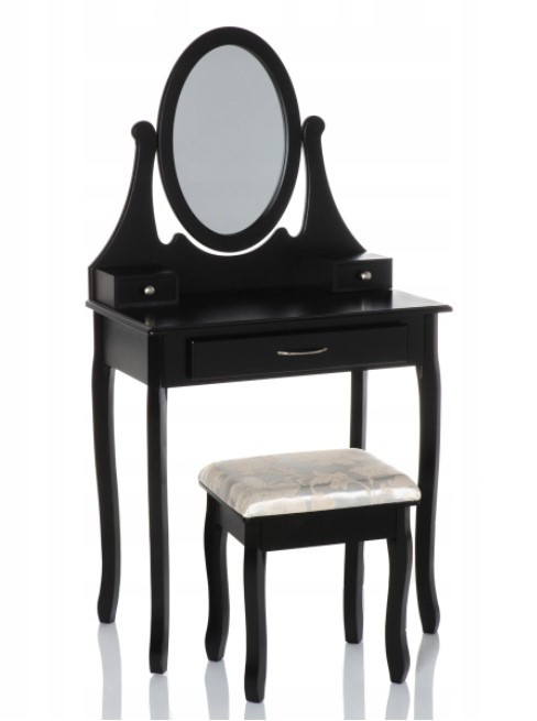 Туалетный столик Wooden Dresser R3 черный + табурет (9328)