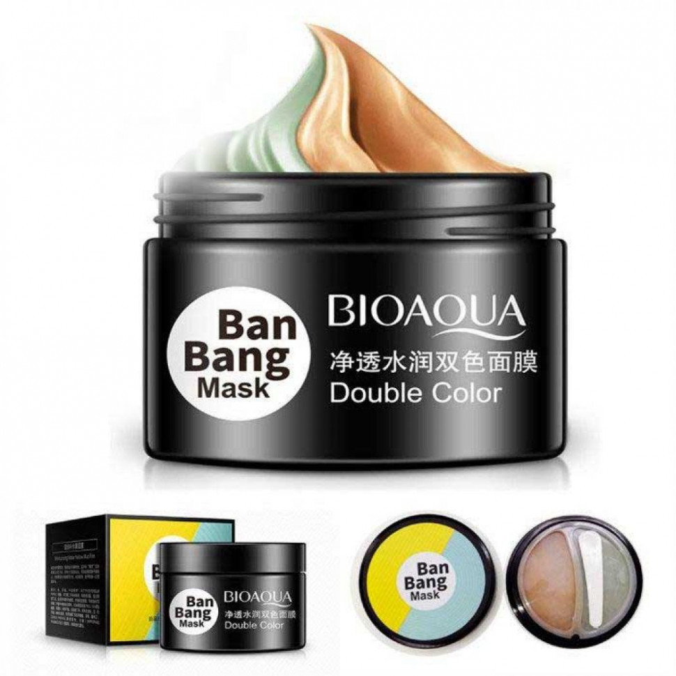 Маска для обличчя подвійна очищаюча і поживна Bioaqua Ban Bang