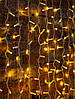 Уцінка! Нитки працюють через одну! Гірлянда штора 3х2 Купити Світлодіодну гірлянду Водоспад, Дощ, Завіса AL-1797-65, фото 3