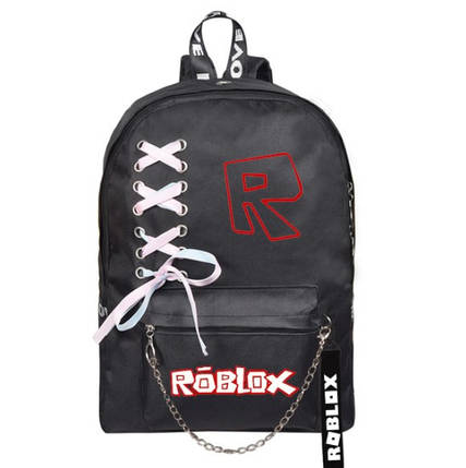 Рюкзак Roblox Роблокс зі стрічками Чорний, фото 1