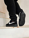 Зимові кросівки Nike Air Force чоловічі чорні хутро, фото 10