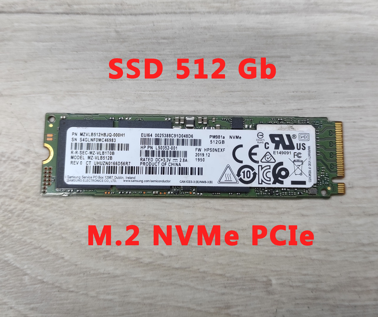 SSD SAMSUNG PM981a 512GB PCIe M. 2 NVMe 80 mm #1003