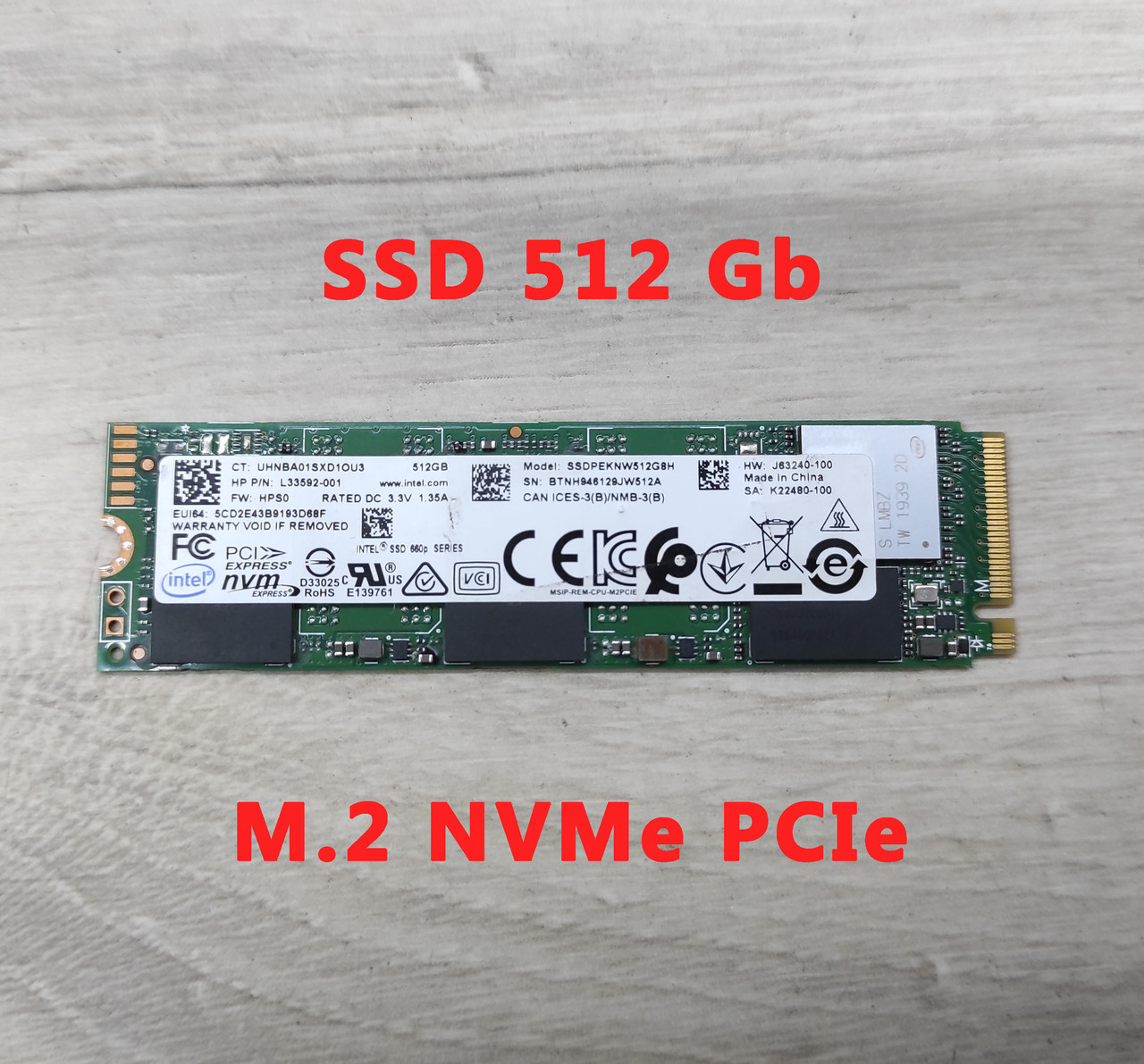 SSD Intel 660p Series SSDPEKNW512G8H 512Gb M. 2 PCIe NVMe 80mm #1004