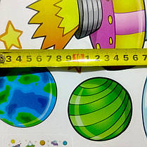 Наклейка на стіну "космос для дітей!" 1метр*75см наклейки в дитячу (лист 50*70см) в дитячий садок, фото 3