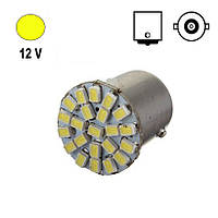 Автолампа Terra P21W/1156, цоколь BA15s, 3014x22smd, жовтий, 12V