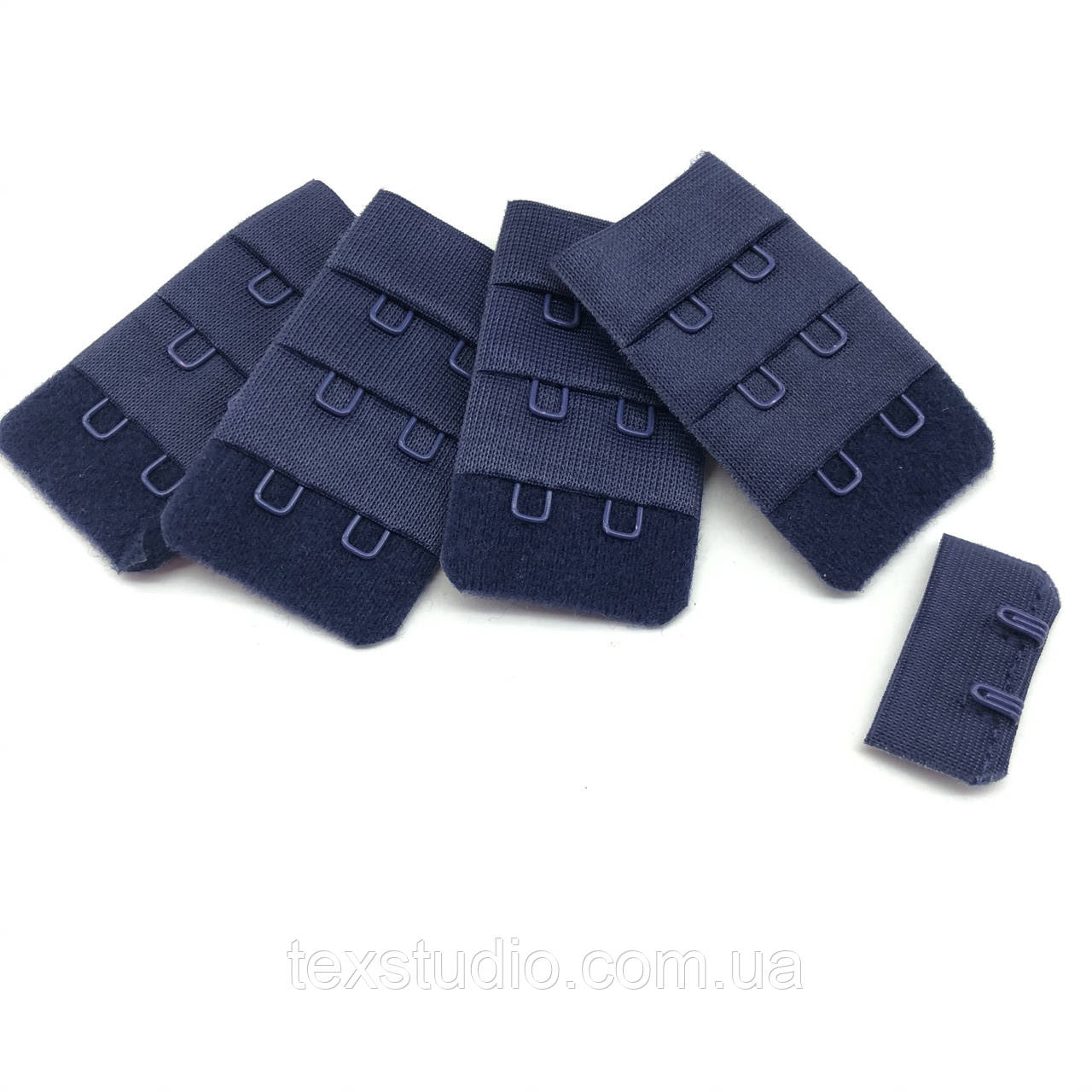 Застібка синя на 2 кр. 30 мм. ( 3 ряди), фото 1