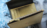 Жіночий гаманець з натуральної шкіри "Gold" золотистий, фото 3