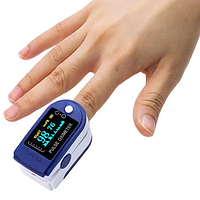 Пульсоксиметр на палець P-01, прилад для вимірювання пульсу і кисню в крові (пульсометр) пульсоксіметр