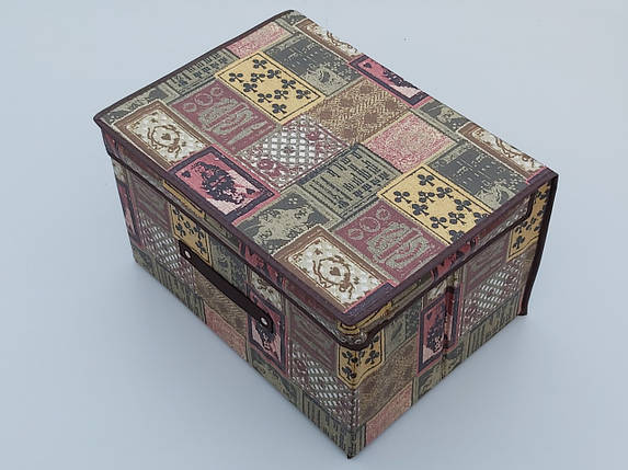 Коробка-органайзер  Ш 40*Д 30*В 25 см. Колір коричневий для зберігання одягу, взуття або невеликих предметів, фото 2