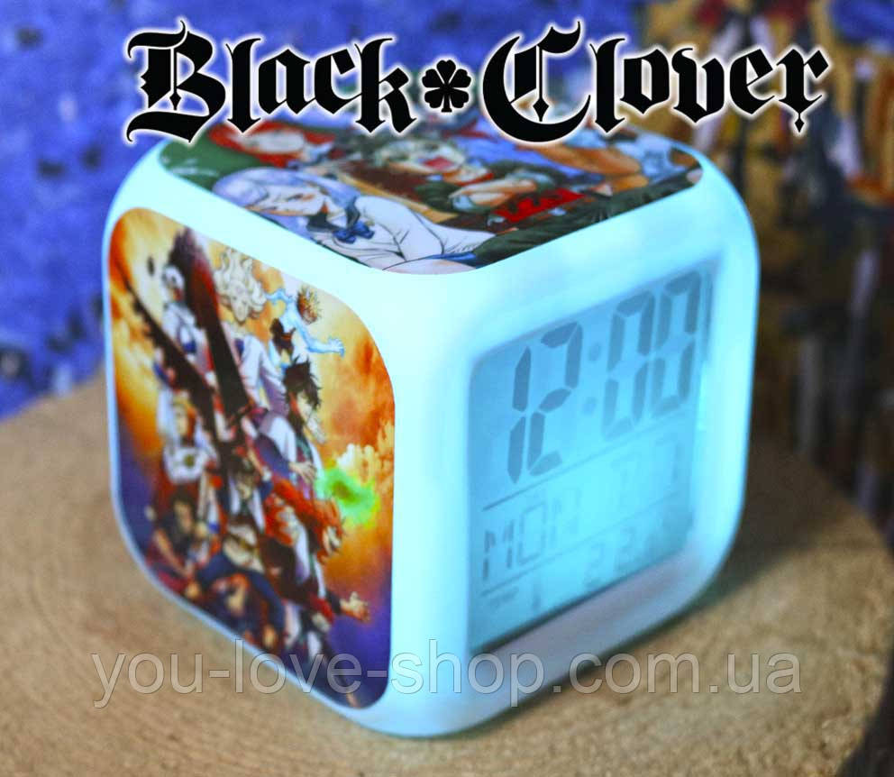 Настільний годинник Чорна конюшина "Asta" / Black Clover, фото 1