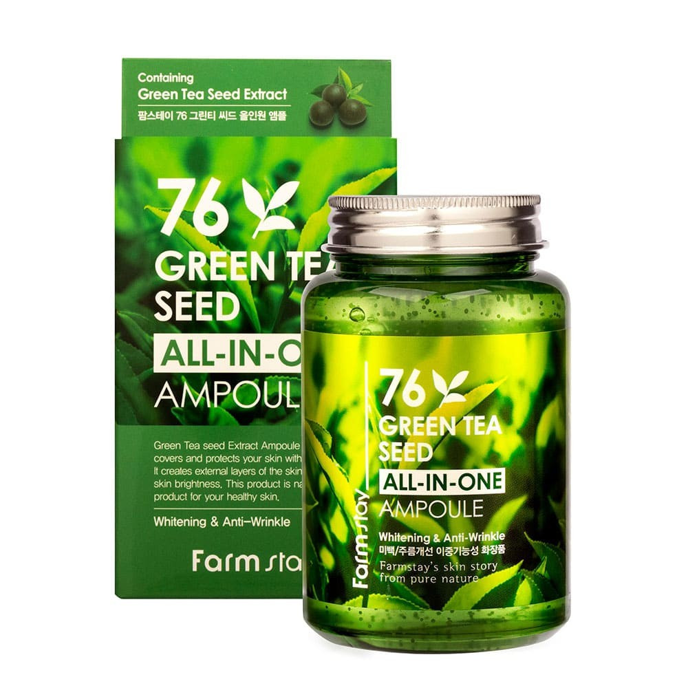 FarmStay 76 Green Tea Seed All In Ampoule Сироватка з насінням зеленого чаю, 250 мл