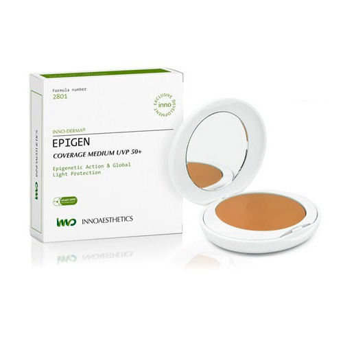 Матуюча компактна крем-пудра кушон Innoaesthetics Epigen Coverage Medium UVP 50+
