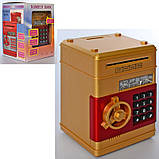 Сейф-копилка MK 4523, сейф із кодом, затягує купюри, звук, світло, фото 2