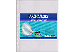 Файл А4+ 30 мкм, 100 шт Crystal, Economix глянець