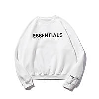 Белый свитшот Fear Of God Essentials Mod Logo, унисекс