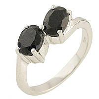 Серебряное кольцо Komilfo с натуральным сапфиром, вес изделия 3,77 гр (0571409) 17 размер