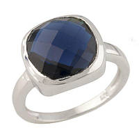 Серебряное кольцо Komilfo с сапфиром nano, вес изделия 3,74 гр (0712222) 16.5 размер