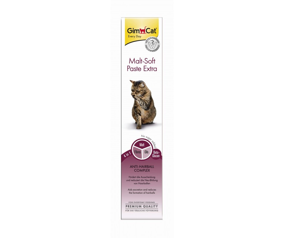 Паста GimCat Malt-Soft Extra для виведення шерсті з шлунку кішок 20 гр.