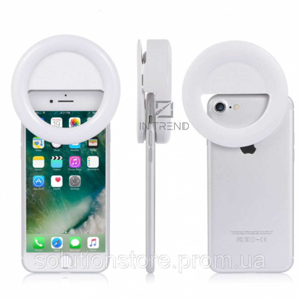 Селфи кольцо Selfie Ring Light RK12 Белое вспышка-подсветка светодиодная лампа  для телефона (ID#1313180855), цена: 189 ?, купить на Prom.ua