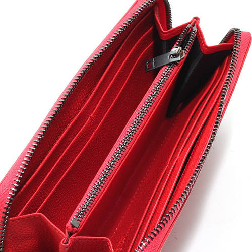 Кошелек красивый женский кожаный красный большой из натуральной кожи ...