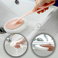 Щетка для чистки Бежевая со спонжем для уборки окон плитки раковин туалета ванной комнаты и всего дома