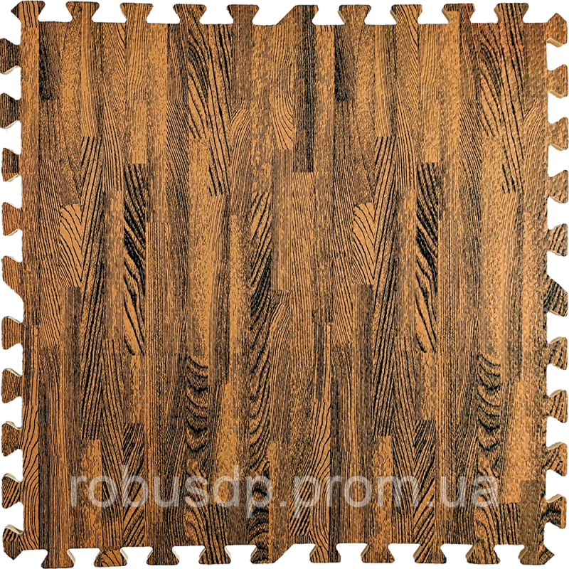 Підлога пазл — модульне підлогове покриття коричневе дерево