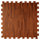 Підлога пазл — модульне підлогове покриття темне дерево