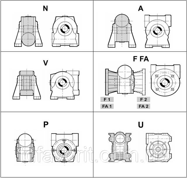 リュウトウ　ffr Черв'ячний редуктор Bonfiglioli VF 44 P1 7 P71 B14 B3