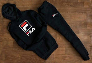 Спортивний чорний костюм Fila F з капюшоном "" В стилі Fila ""