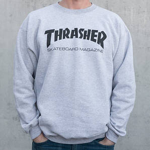 Світшот сірий TRASHER skateboard magazine "" В стилі Thrasher ""