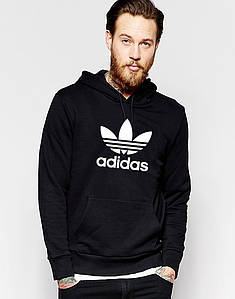 Худі Adidas HOODIE Толстовка чоловіча Світшот з капюшоном Кенгурушка сіра з принтом Адідас