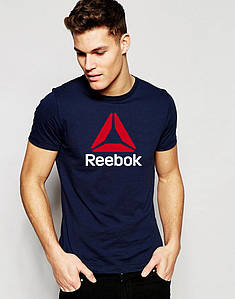 Чоловіча синя футболка Reebok(з великим принтом) "" В стилі Reebok ""