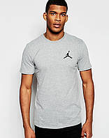 Мужская серая футболка с логотипом Jordan Джордан трикотажная