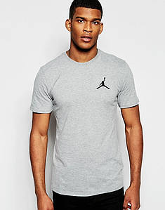 Чоловіча сіра футболка з логотипом Jordan Джордан трикотажна