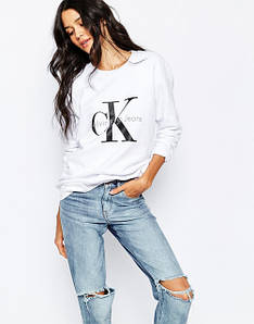Жіночий Світшот Calvin Klein Jeans Кофта ( Білий ) "" В стилі Calvin Klein Jeans ""