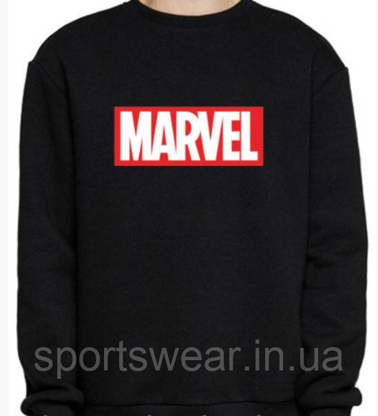 Sweatshirt MARVEL мужской черный Свитшот с принтом Марвэл Комиксы Пайта трикотажная Марвел Свитер демисезонный - фото 1 - id-p1313238743