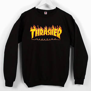 Світшот Чоловічий THRASHER Skateboard Magazine. Кофта трикотажна принт Трєшєр Мегазін. Трешер скейборд одяг