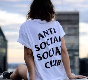 Футболка Anti Social social club | жіноча |Бирки | Футболка АССК "" В стилі Anti Social Social Club ""