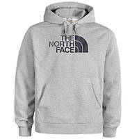 Худи The North Face HOODIE серое с логотипом, Толстовка мужская Ноз Фэйс Кофта спортивная Нос Фейс Кенгурушка