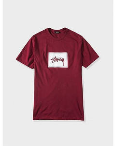 Чоловіча бордова Футболка Stussy stock box "" В стилі Stussy ""