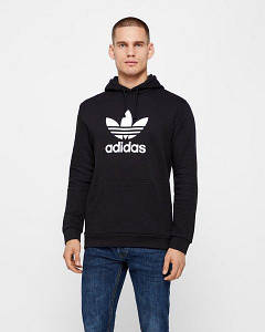 Худі Adidas Old School чорне з логотипом, унісекс (чоловіче, жіноче, дитяче)