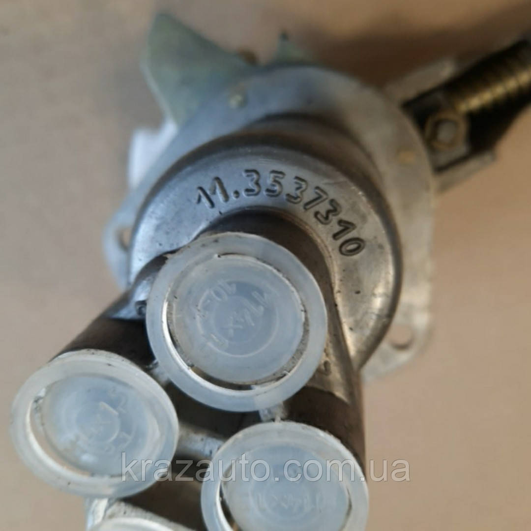 Кран гальмівної зворотної дії (ручник) КАМАЗ, МАЗ, КРАЗ (4-вихід.) (пр ...