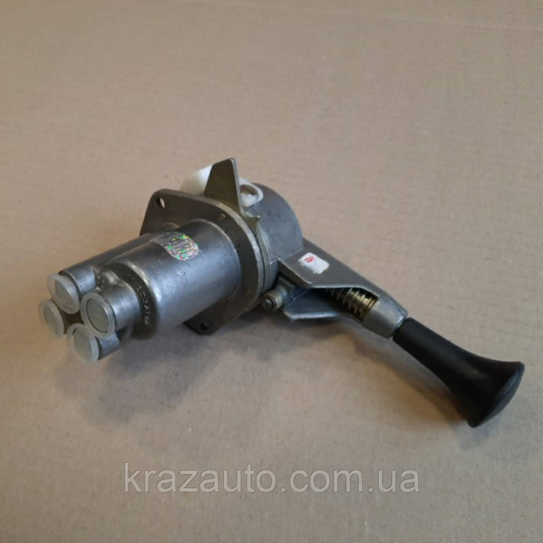 Кран гальмівної зворотної дії (ручник) КАМАЗ, МАЗ, КРАЗ (4-вихід.) (пр ...