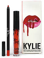 Набір помада + олівець Kylie Lipstick & Lip Liner (5 шт)