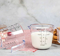 Мерный стакан пластиковый с ручкой Benson BN-1018 (300 мл) | мерная чаша | мерная посуда | мерная емкость