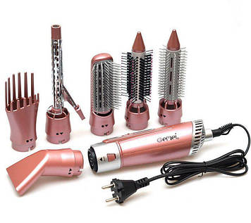 Професійний фен для сушіння волосся 7 в 1 Gemei GM-4831 | повітряний стайлер для укладання волосся